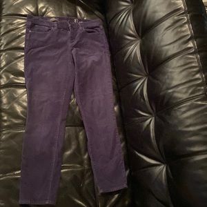 J Crew Navy Blue Corduroy Ankle Pants